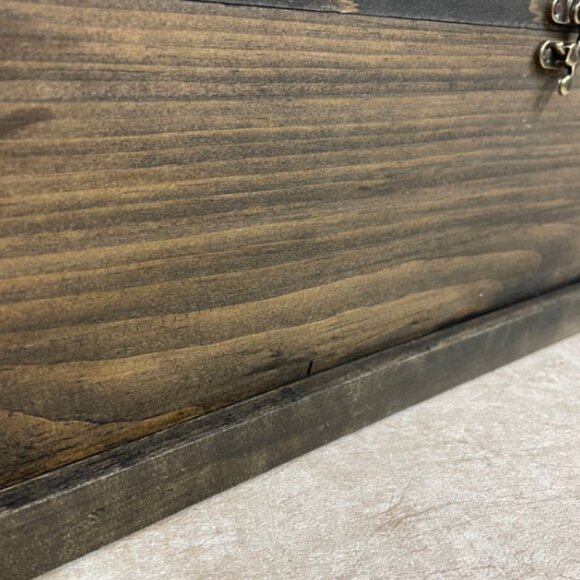 Small unique upcycled wood chest for jewelry and letters_ Home decor_ - Picture 3 of 4